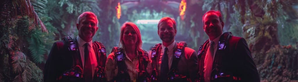 Corporates enjoying laser tag!